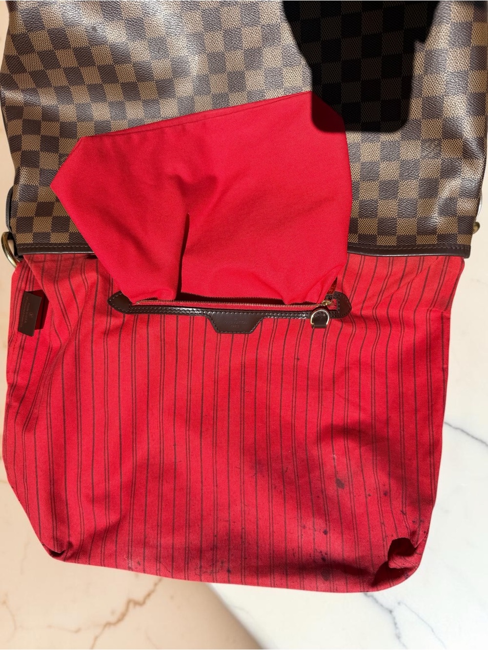 Louis Vuitton Delightful MM NM GUC Damier Ebene Shoulder Hobo Bag N41460 - Picture 13 of 16